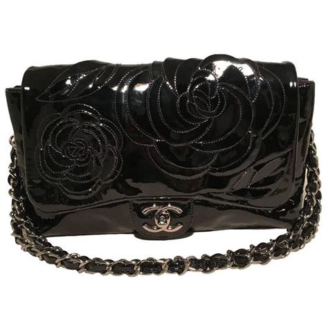 chanel black camellia bag|chanel flap bag sizes.